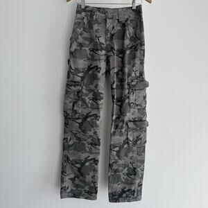 Abercrombie & Fitch Cargo Pants Womens 25L Camo Straight Leg Utility Pockets